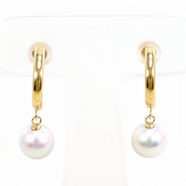 K18 18金 YG イエローゴールド ピアス パール(真珠) 約1.7g ジュエリー 中古