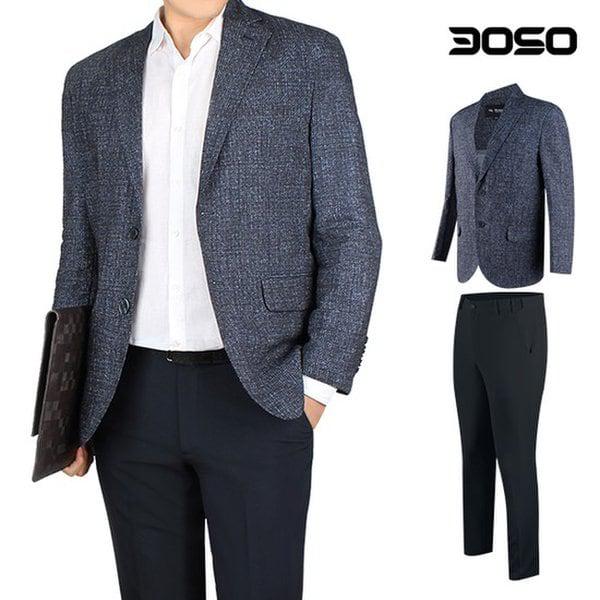 ビジネスカジュアル 男性コーディネート スーツジャケット パンツセット/LSEC/KSFR