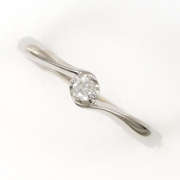 4℃ K10WG リング 指輪 12号 ダイヤ 総重量約2.2g ジュエリー 中古