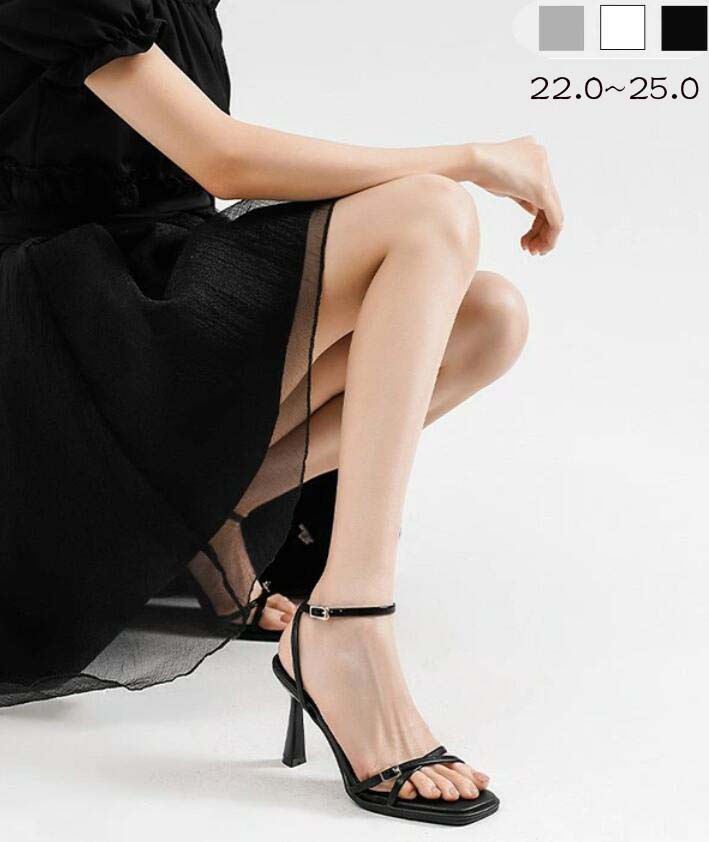 コスパ最高ストラップサンダル 華奢サンダル 細ストラップ レディース 美脚 春夏 シンプル きれいめ 大人 レディースサンダル 20代 30代 40代 エレガント 歩きやすい ホワイト ブラック シル