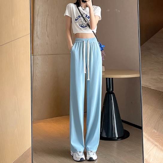 ボトムス パンツ ストレートパンツ カジュアルパンツ レギュラー丈 ストレート ポケット ハイウエスト ウエストゴム 伸縮性 かわいい 大人可愛い シンプル カジュアル 大人 おしゃれ お洒落 かっこ