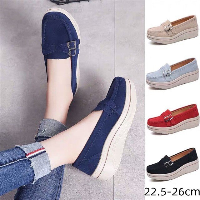 每日更新スニーカー 船型底ナースシューズ レディース ダイエットシューズ 厚底スニーカー 美脚 ローファー 厚底スニーカー母の日