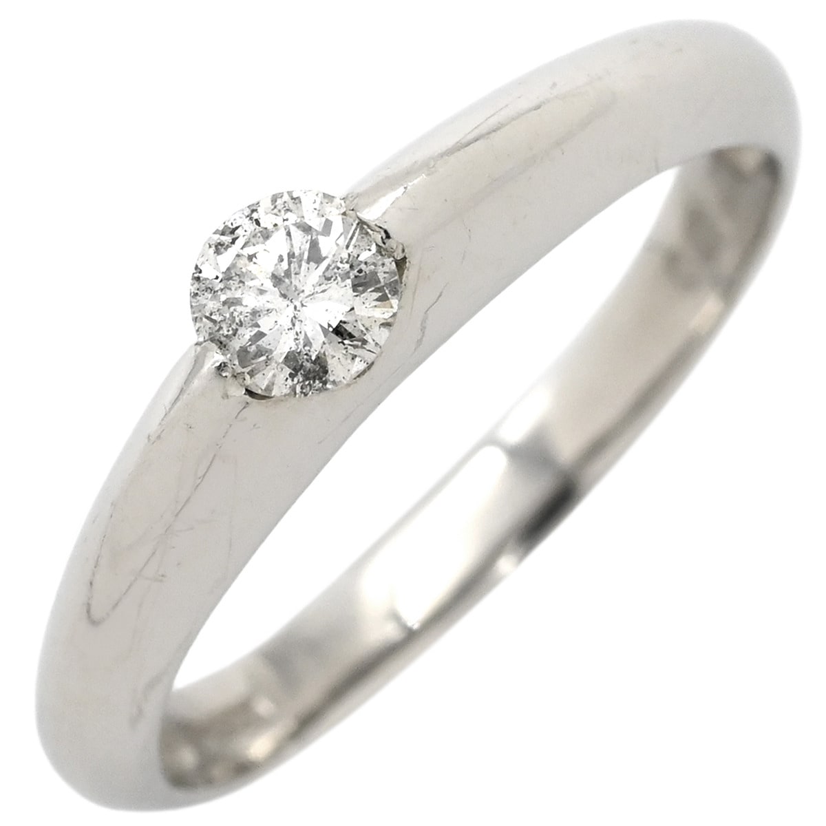 リング 指輪 ダイヤモンド 0.21ct プラチナシルバー 1石 1粒 1P ブリリアントカット プラチナ900 11号【中古】