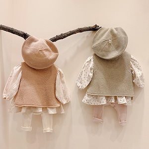 幼児のニットのベスト 男の子と女の子赤ちゃんのシンプルなファッションのラウンドネックのセーターベスト子供服