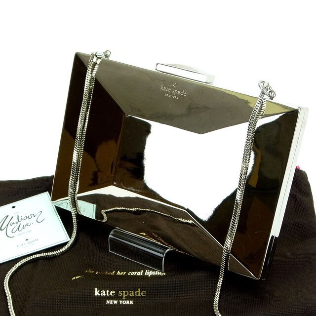 クラッチバッグ /ショルダーストラップ ボウ EMANUELLE ゴールド 中古