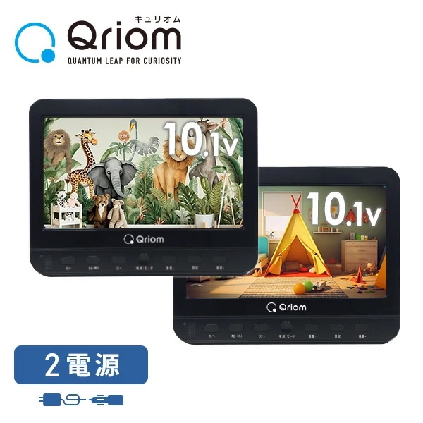 ポータブルDVDプレーヤー ヘッドレストモニター ヘッドレストツインDVDプレーヤー 10.1インチ CPD-M101TMDR(B)