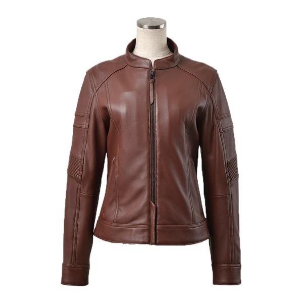 ロッソスタイルラボ レディース シングルライダースレザージャケット Lサイズ ROL-15-BR-L