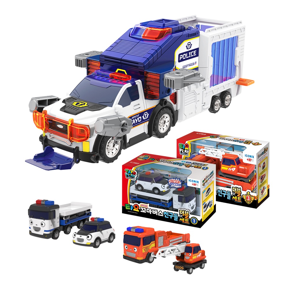 N タヨ 警察レンジャー スワット+ミニカーダブルセット (緊急+消防)