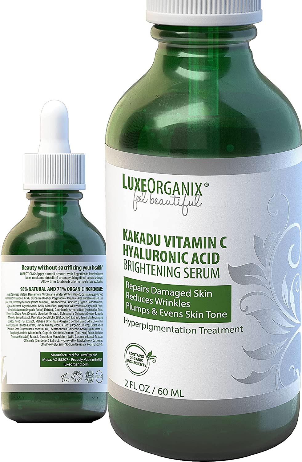 カカドゥビタミンCヒアルロン酸セラム(2oz)ブライトニングトリートメントは暗いところを明るくし