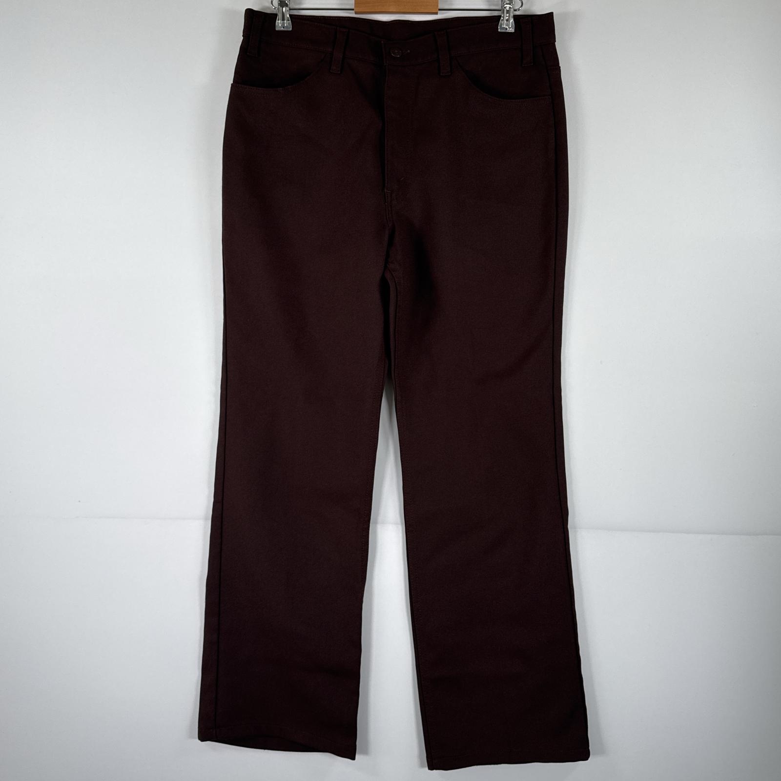 古着 90s/90年代 スラックスパンツ ランチャーパンツ フレア ブーツカット 大きいサイズ w36 L32 ブラウン メンズ