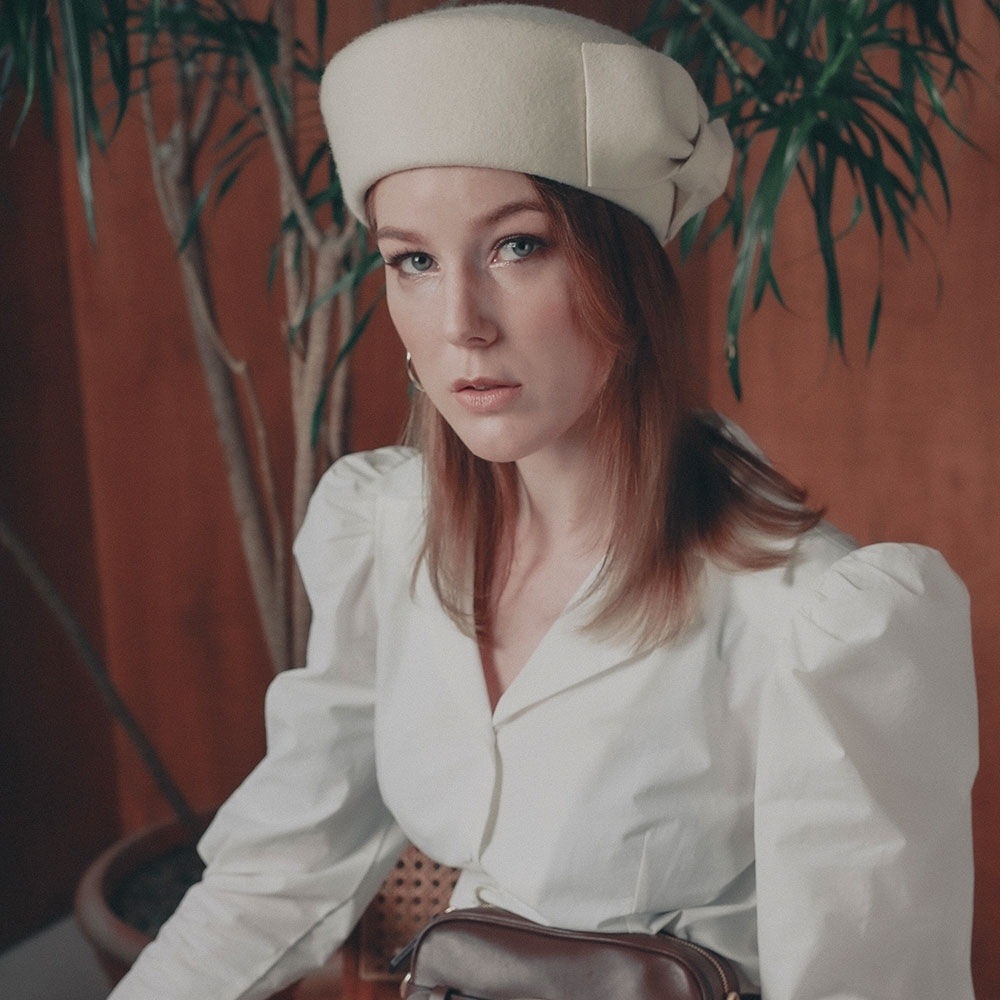 エバンスエッジフェルトハット_ライトベージュ