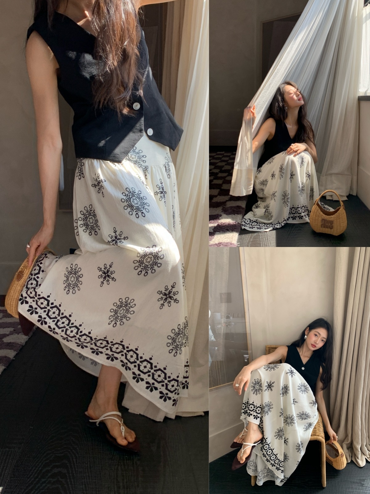 夏新中国式文芸復古百合はやせて腰の高いa字の半身のスカートのs 5618を現します