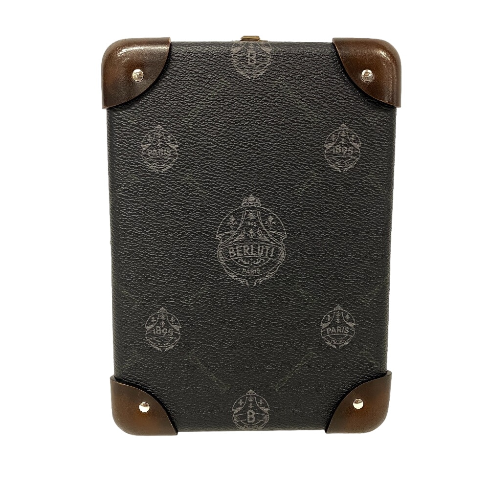 グローブトロッター シグネチャー レザー ショルダーバッグ ブラック メンズ ブランド