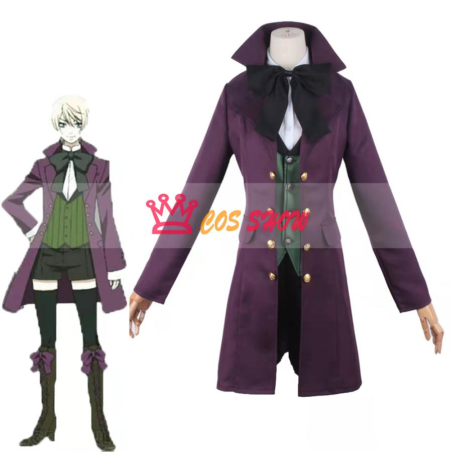 2025新品販売 実物撮影 黒執事II アロイス・トランシー コスプレ衣装 津靴下付き cosplay 仮装 イベント 舞台 ハロウィン 学園祭 クリスマス