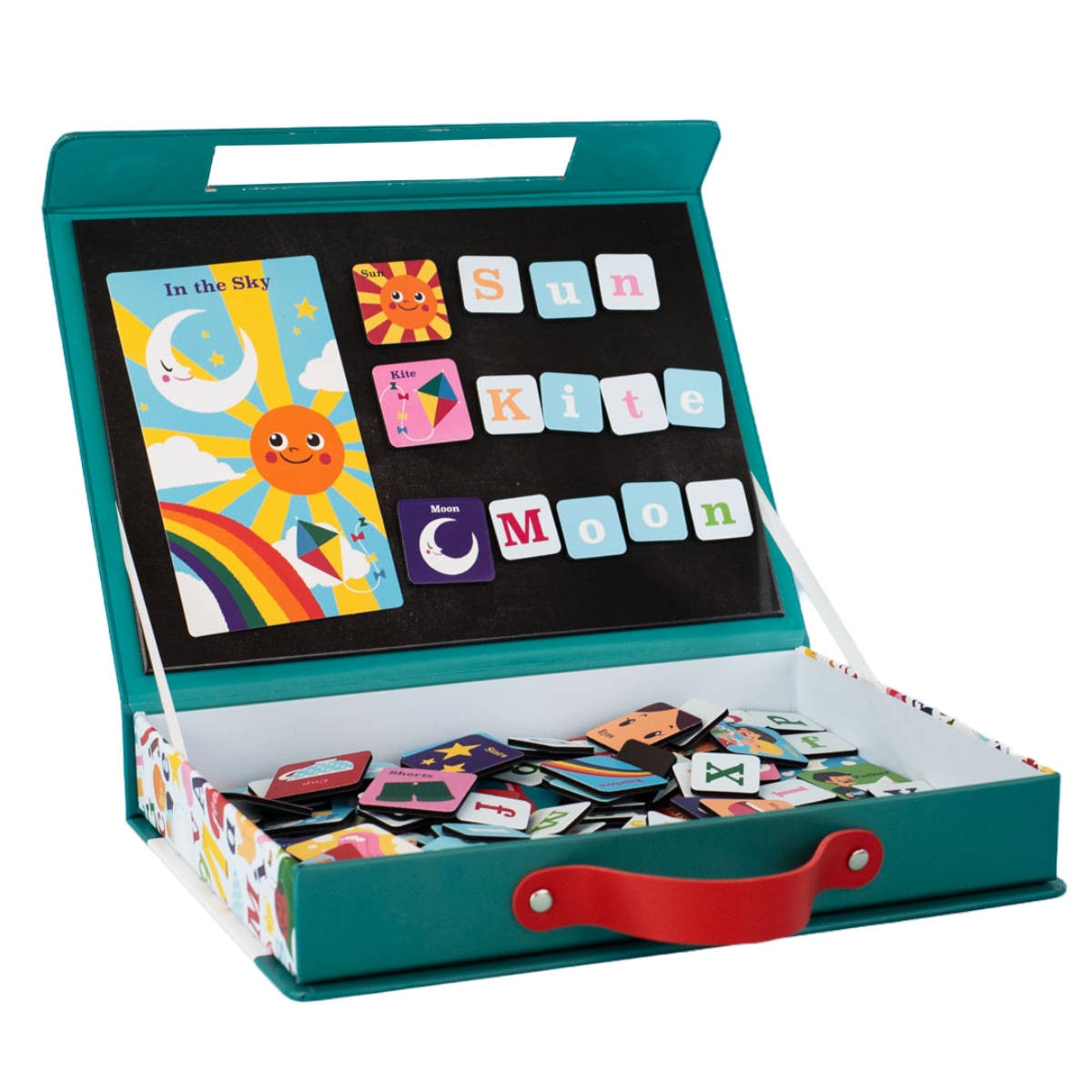 おもちゃ マグネット知育玩具ＡＢＣ 楽しい一日 知育玩具 玩具 マグネット 英語 アルファベット 子供 キッズ 幼児 4歳 男の子 女の子 知育おもちゃ 磁石おもちゃ 持ち運び ケース付き