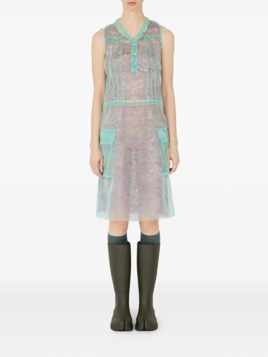 MAISON MARGIELA Women Mid Skirts S51DD0048MTN114 642 EMERALD ANTIQUE ROSE