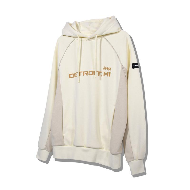 【限定販売】JO3THU021 男女共用 アイボリー Wagoneer Piping フード付きTシャツ_SC