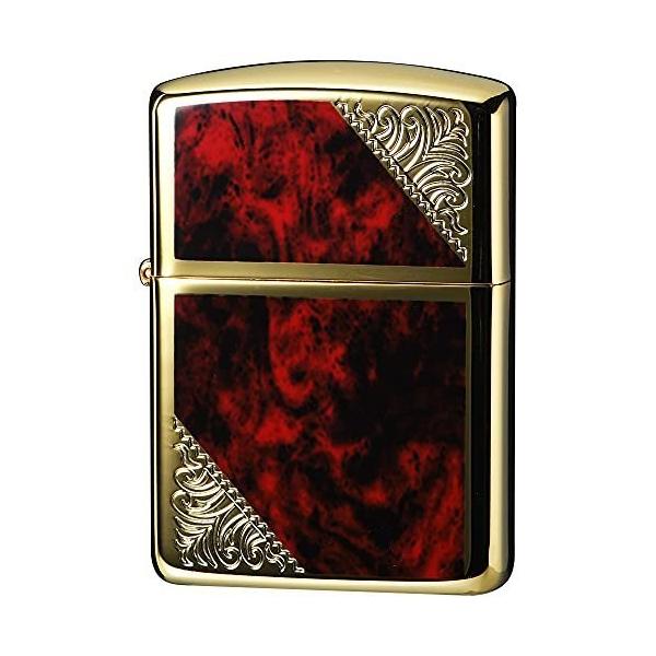 ライター アーマー ベネチアン 両面加工 ゴールドメッキ 赤 162GW-RM