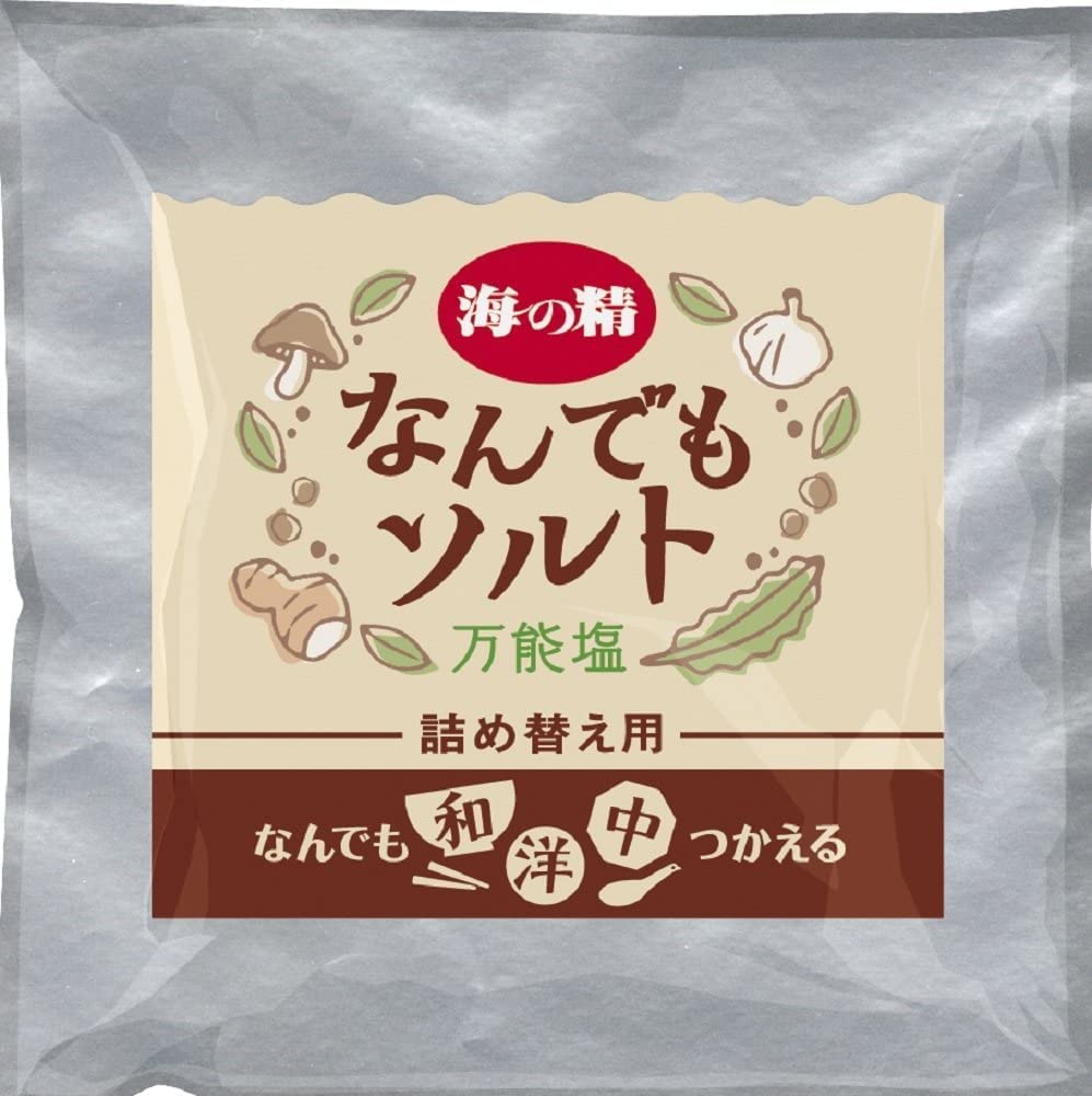 海の精 国産 なんでもソルト 万能塩 詰め替え用 1ケース (58g × 60)
