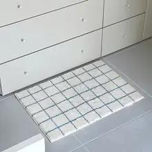 VIKAMA 夏 InS スタイル韓国ストライプ市松寝室カーペット滑り止めと吸収性のバスルームフロアマット家の装飾