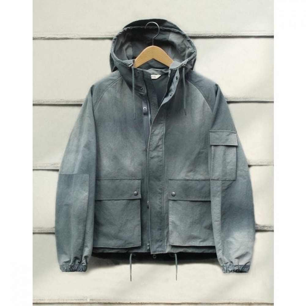 [25SS] [HIS] ミントグレーウィンドブレーカー HZJU5E807T3