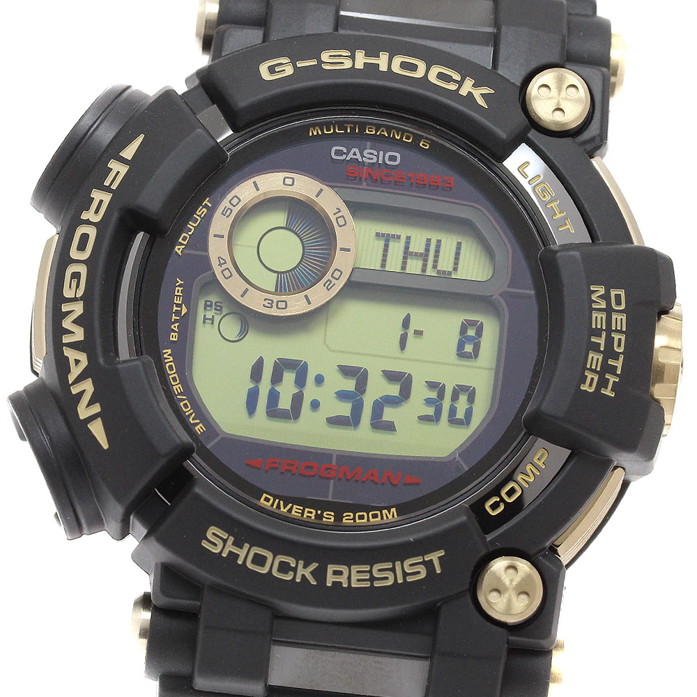 カシオ CASIO GWF-D1035B-1JR マスターオブG-SEA フロッグマン ソーラー電波 メンズ 極美品 箱付き_935817【中古】