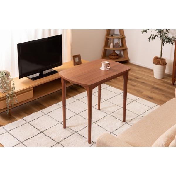 こたつテーブル 単品 おしゃれ 長方形 木製 天然木 無垢 ヒーター付き ハイタイプ ローテーブル 2WAY 幅80 デスク 250w 新生活 ID012