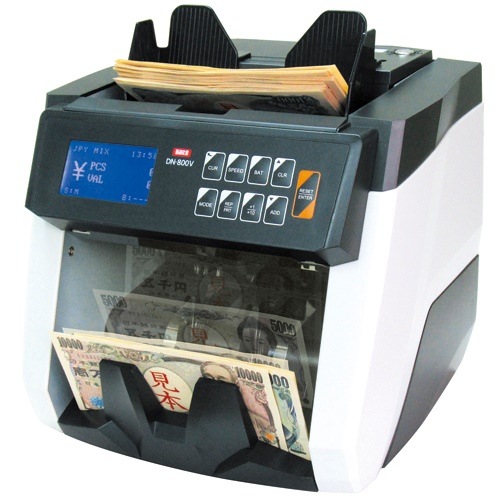ダイト　混合金種紙幣計数機　ＤＮ－８００Ｖ（ブラック＆ホワイトのツートンカラー）