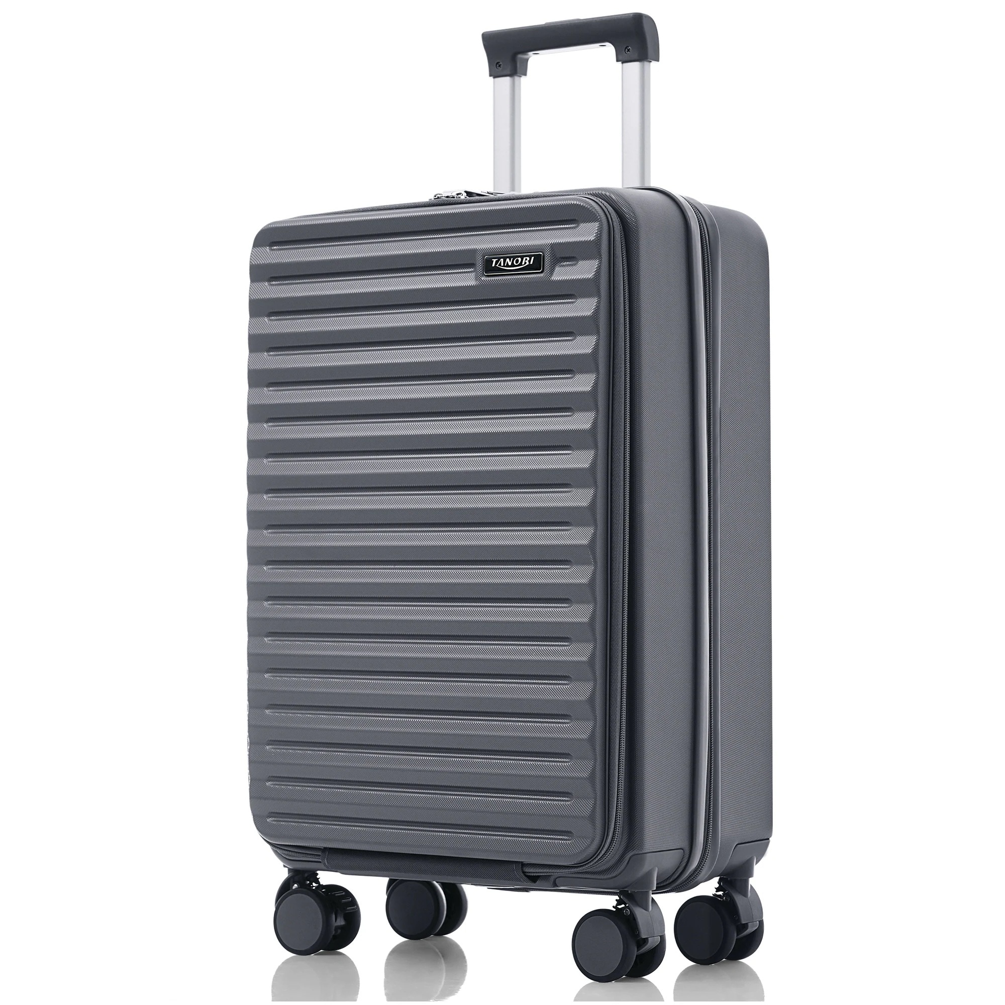 【当日出荷/送 料無料】スーツケース Sサイズ フロントオープン 機内持ち込み キャリーバッグ USBポート付き ドリンクホルダー付き かわいい ストッパー付き ダブルキャスター 軽量 静か 女性 頑