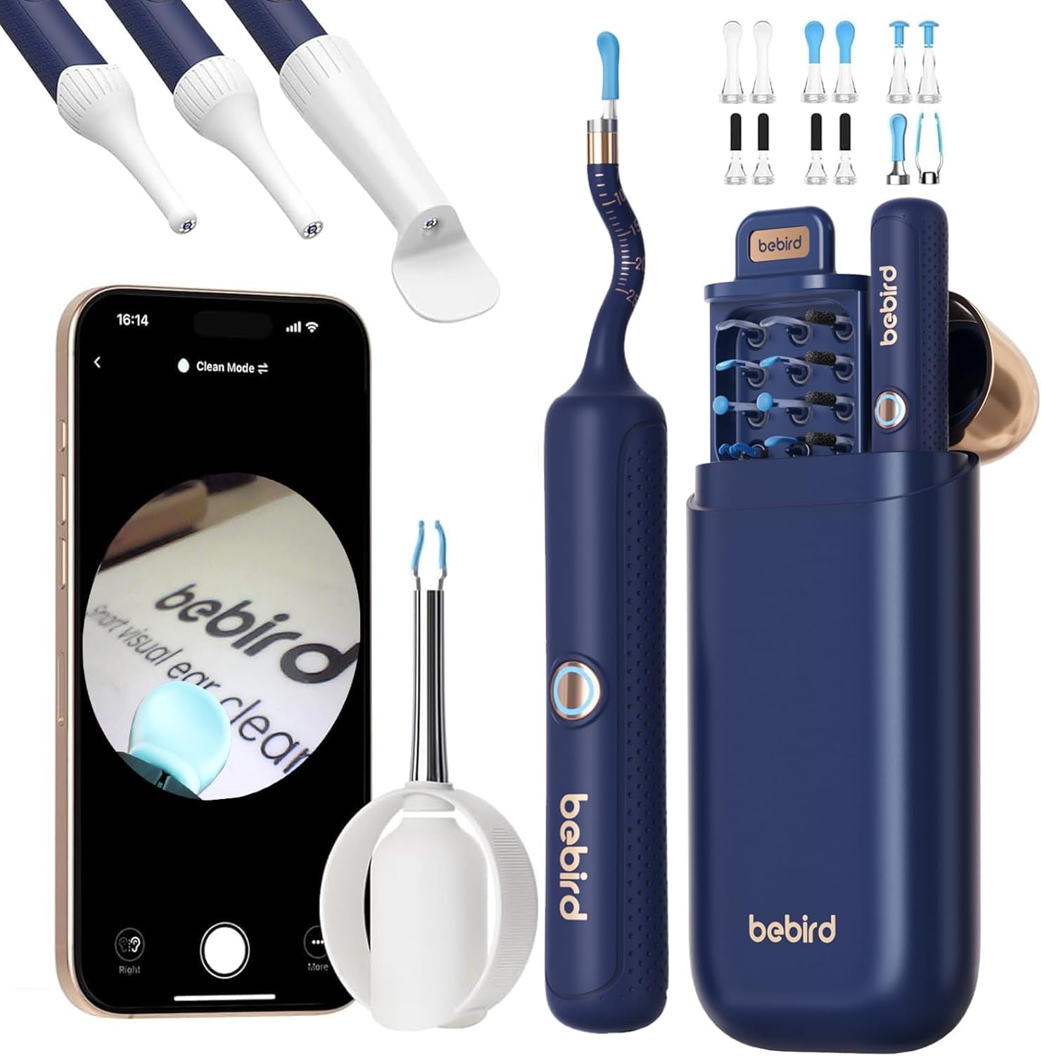 BEBIRD みみかき カメラ 【1000万画質＆3.1mm極細レンズでお子様にもぴったり】耳かき カメラ付き イヤースコープ 高精度ピンセット IP67防水 4つのクリーニングモード 左右反転機能