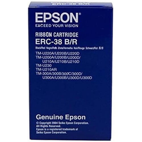 （まとめ買い）純正 リボンカートリッジ 黒/赤 ERC-38BR [x3]