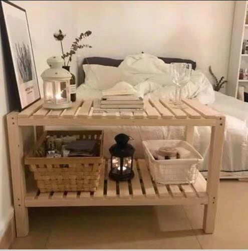 横500mm / 600mm/800mm 2段棚組み立て式収納棚 木製家具 インテリア　収納