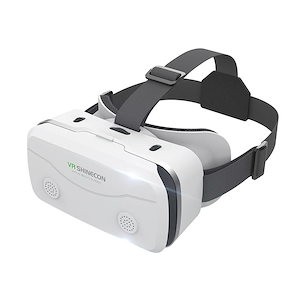 電話用VRヘッドセットほとんどのスマートフォンに適したHDアンチブルーライトバーチャルリアリティメガネ（白）