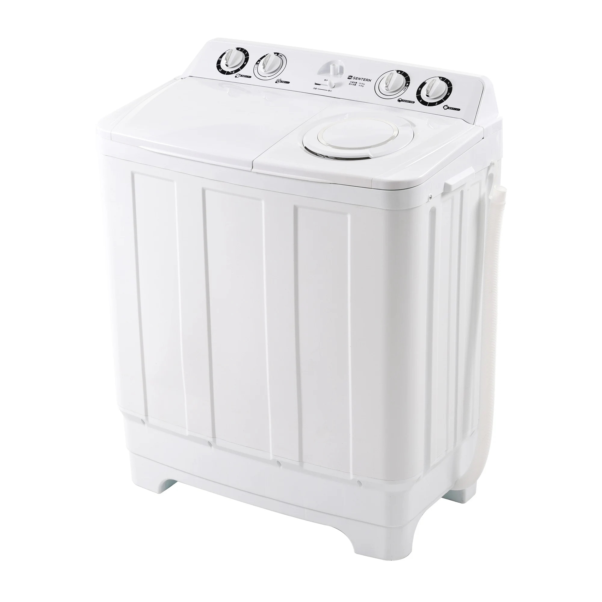 縦型洗濯機 脱水容量6kg ステンレス槽 まとめ洗い 洗濯物きれ ホワイト キレイ 洗濯容量10kg コンパクト 二槽式洗濯機 【国内発送】【新品】洗濯機 一人暮らし 脱水器 タイマー 部屋干し 節電