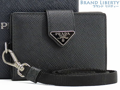 美品✨プラダ サフィアーノ トライアングル ケース ボーダー柄 PRADA プラダ カードケース コインケース サフィアーノ