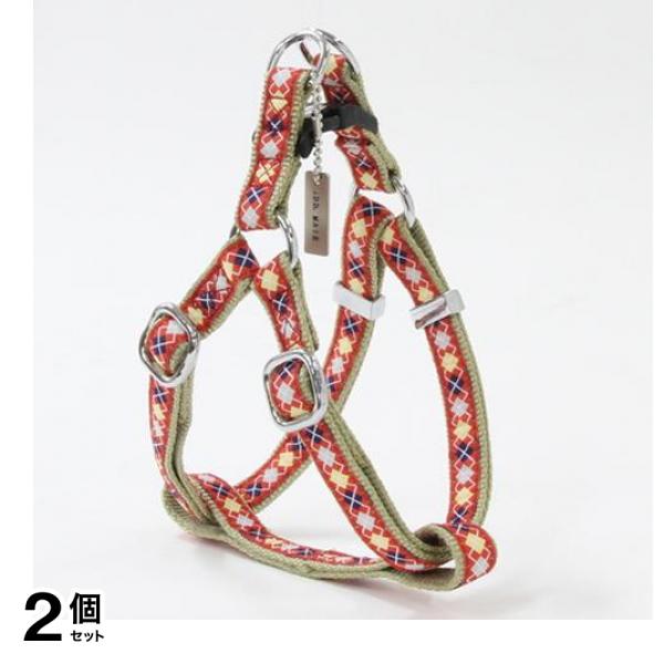 ペティオ アドメイト アーガイルハーネス S 小型犬用胴輪 レッド 1個入 (A57153) 2個セット