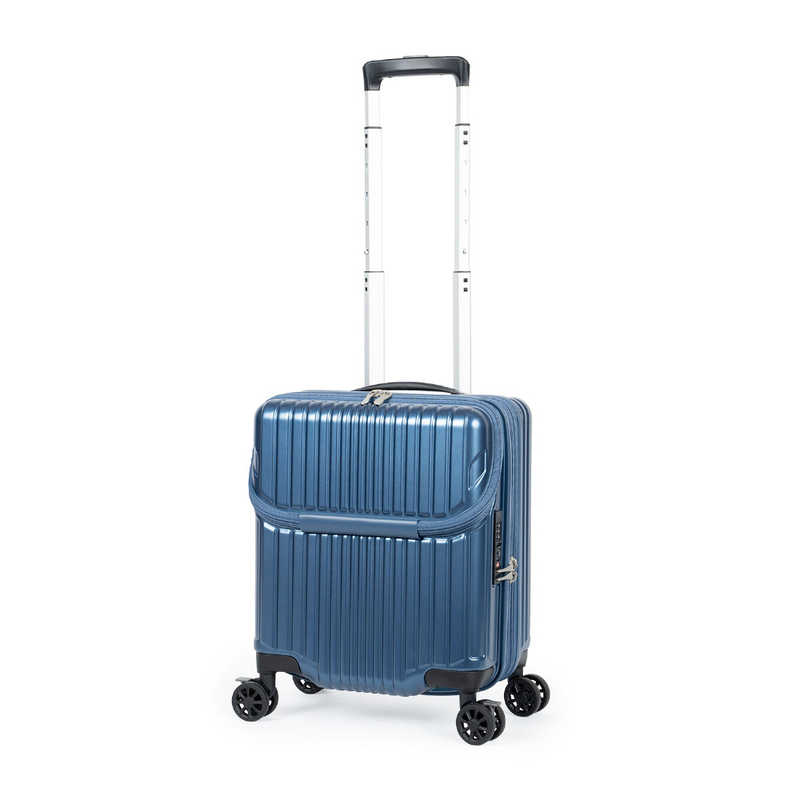 A.L.I スーツケース ジッパータイプ 宿泊目安:1~3日間 025L 拡張機能搭載 キャスターストッパー コインロッカー対応 コンパクトキャリー マットダークネイビー ALI6060TP14W