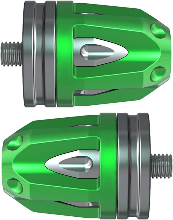 h＆b バーエンド キャップ グリップエンド カワサキ バイク Z900RS ZRX1200DAEG NINJA250 用( グリーン)