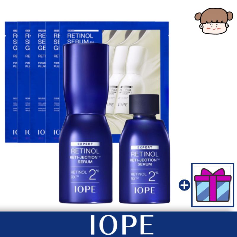 【超人気！毛穴・ハリ集中ケア3点企画】 IOPE レチノールレチジェクションセラム2%＋リフィル ＋ マスク／弾力美容液 エイジングケア シワ改善 フェイスライン 毛穴引き締め 高機能スキンケア