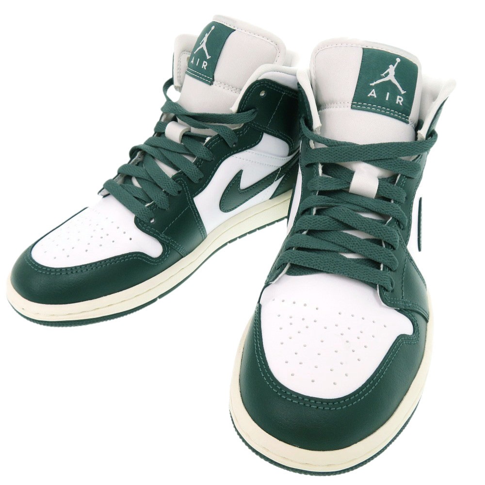 未使用品 AIR JORDAN 1 MID エア ジョーダン 1 ミッド BQ6472-133 スニーカー レザー ホワイト 0569【中古】 レディース