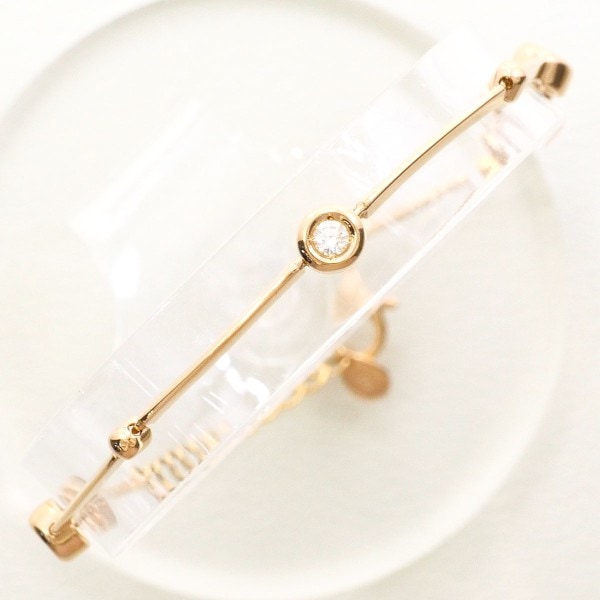 K18 18金 PG ブレスレット ダイヤ 0.20 カード鑑別書 ジュエリー 中古 66,880円