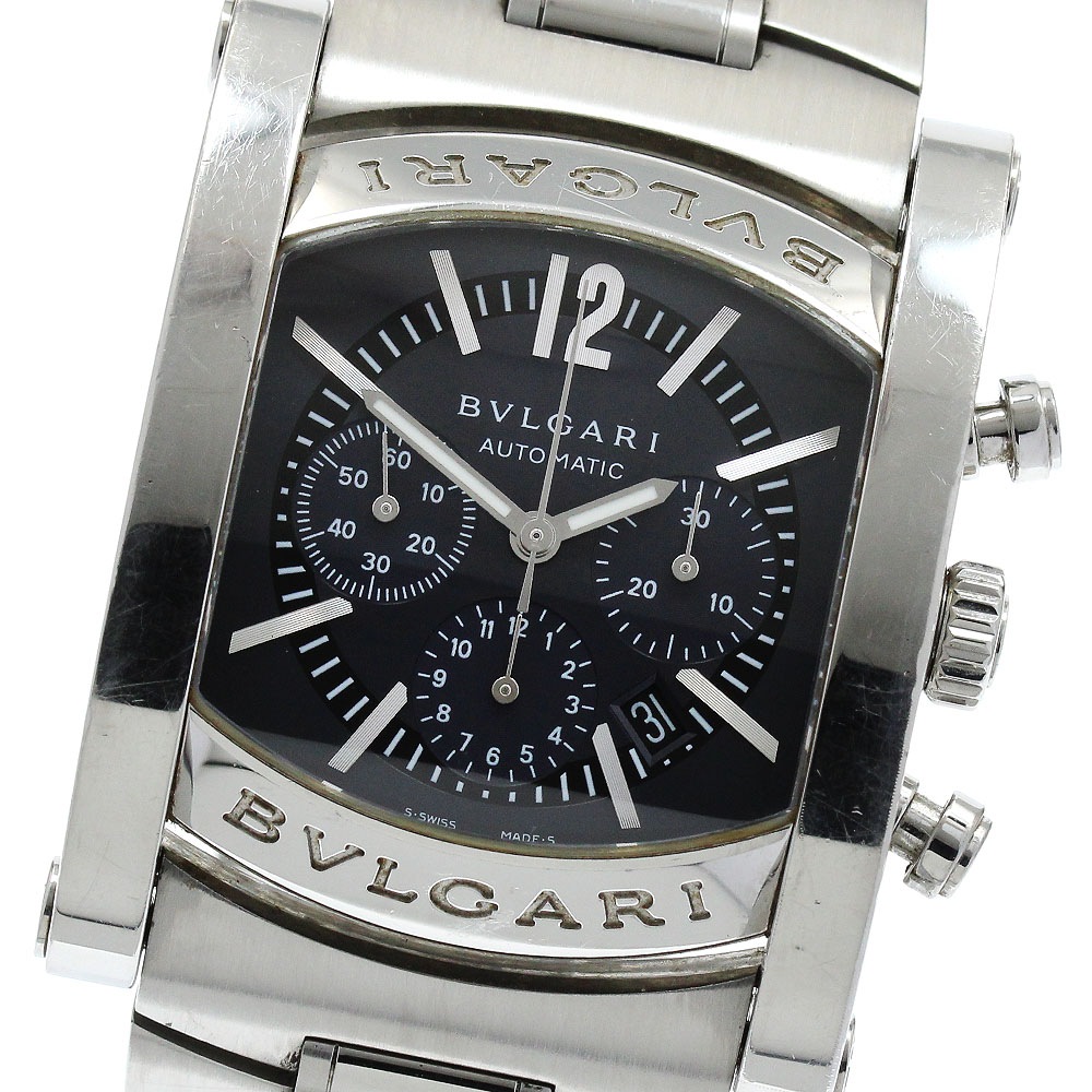 ブルガリ BVLGARI AA44SCH アショーマ クロノグラフ デイト 自動巻き メンズ _916991【中古】