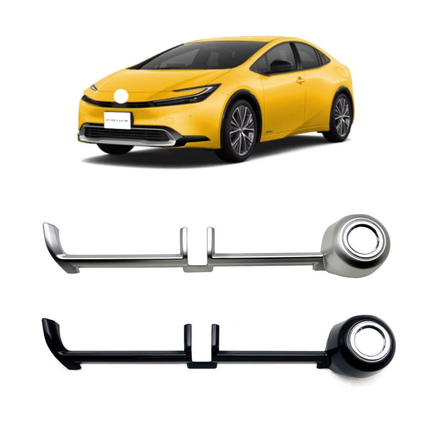 トヨタ 新型 プリウス 60系 センターエアコンパネル PRIUS 60 シルバー ブラック カスタム 内装 ドレスアップ パーツ センターエアコンガーニッシュ