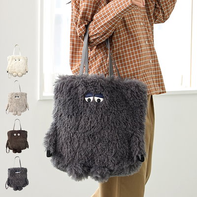 送料無料 ROOTOTE ルートート トート リュック 2way 【 クリプテッド クリプティッド トートバッグ リュックサック ボア ファー バッグ ふわふわ もこもこ a4 軽量 軽い 大きめ 肩掛け おしゃれ かわいい 大人 モンスター レディース 秋 冬】 Qoo10] ルートート トート リュック 2way クリプティッ