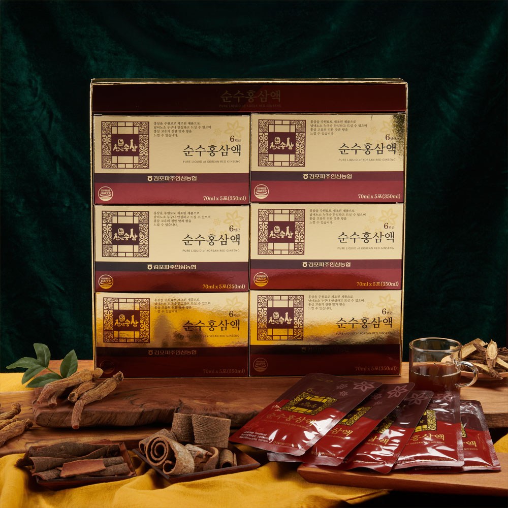 農協紅参千年松山6年根純水紅参液70ml30個
