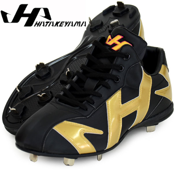 樹脂底 カラー スパイク クォーターカット 野球スパイク （KT-SP3 BLK/GLD）