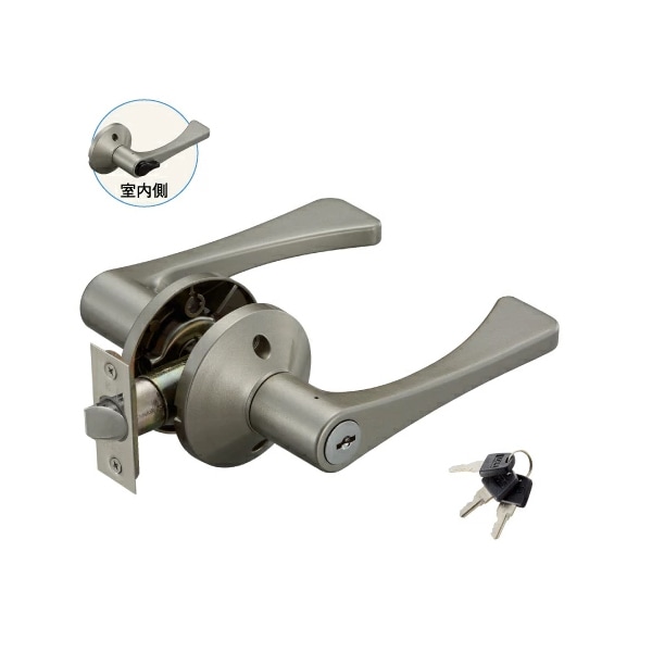 マツ六 7010021 リフォーム用レバーハンドル錠 鍵付間仕切錠(鍵付個室用) 6,290円