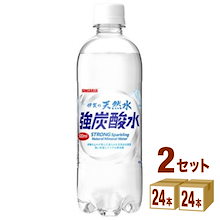 サンガリア 伊賀の天然水 強炭酸水 500ml 2ケース(48本)
