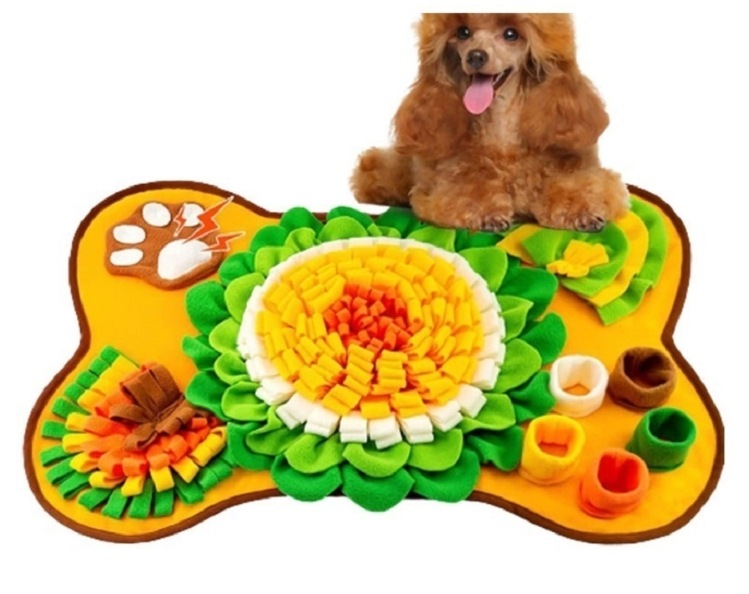 自然バリュー ペット おやつ遊び 曲線ノーズワークマット