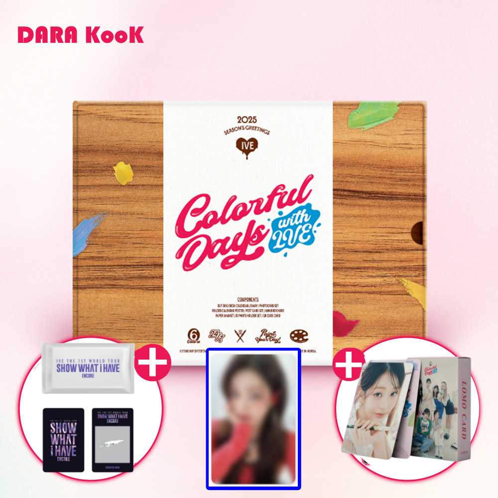 IVE シーズングリーティング 2025 + Photo 1SET + Starship Photo 1pc +55pc SEASONS GREETINGS